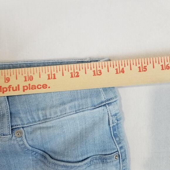 Spanx Jeans Womens Small Tall Light Wash Flare Pull On High Rise Stretch 20348T - Picture 8 of 11